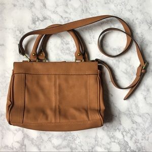Merona tan cross body purse